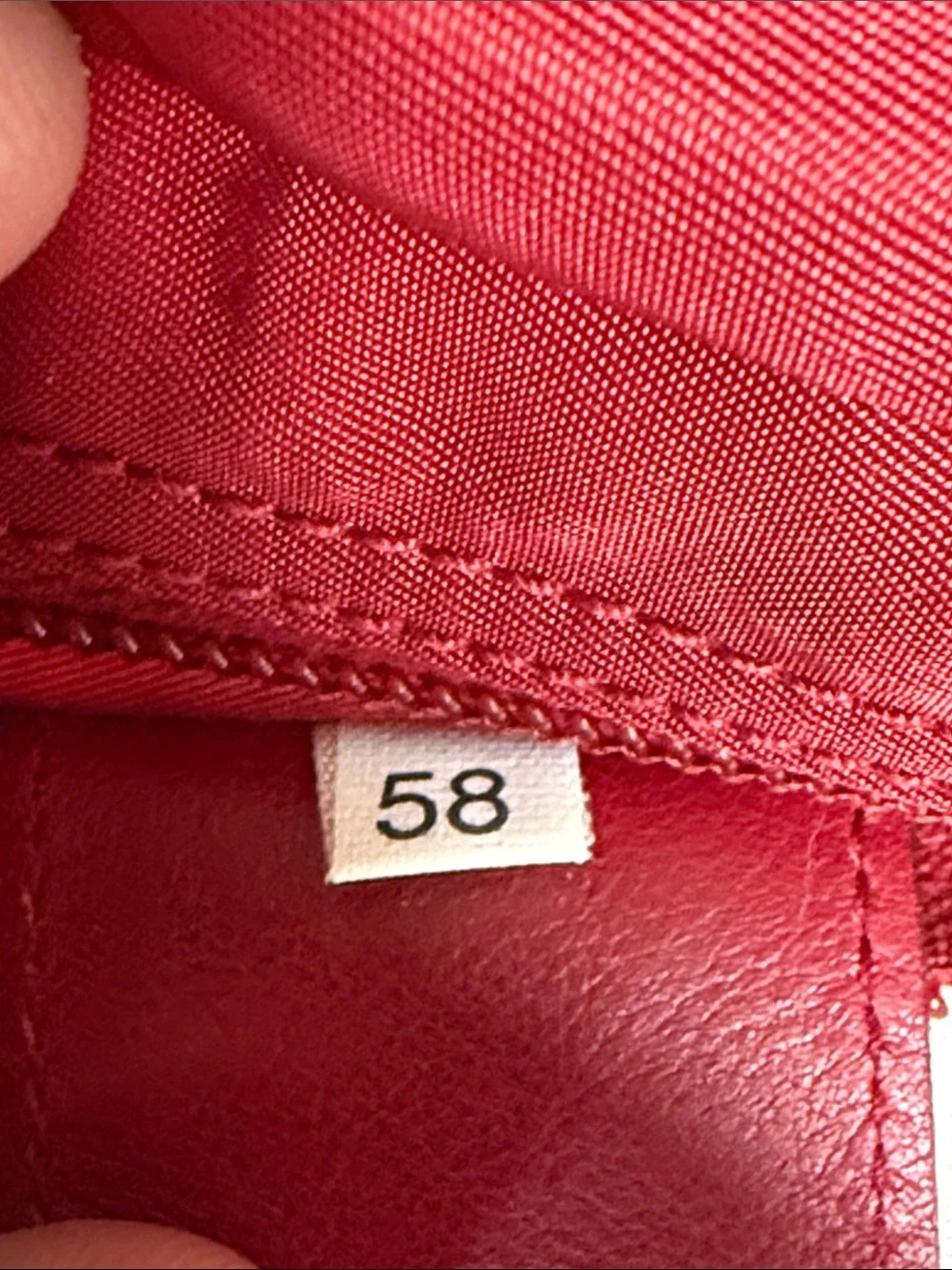 Prada Red Tessuto Nylon Triangle Logo Cosmetic Makeup Pouch Bag Italy